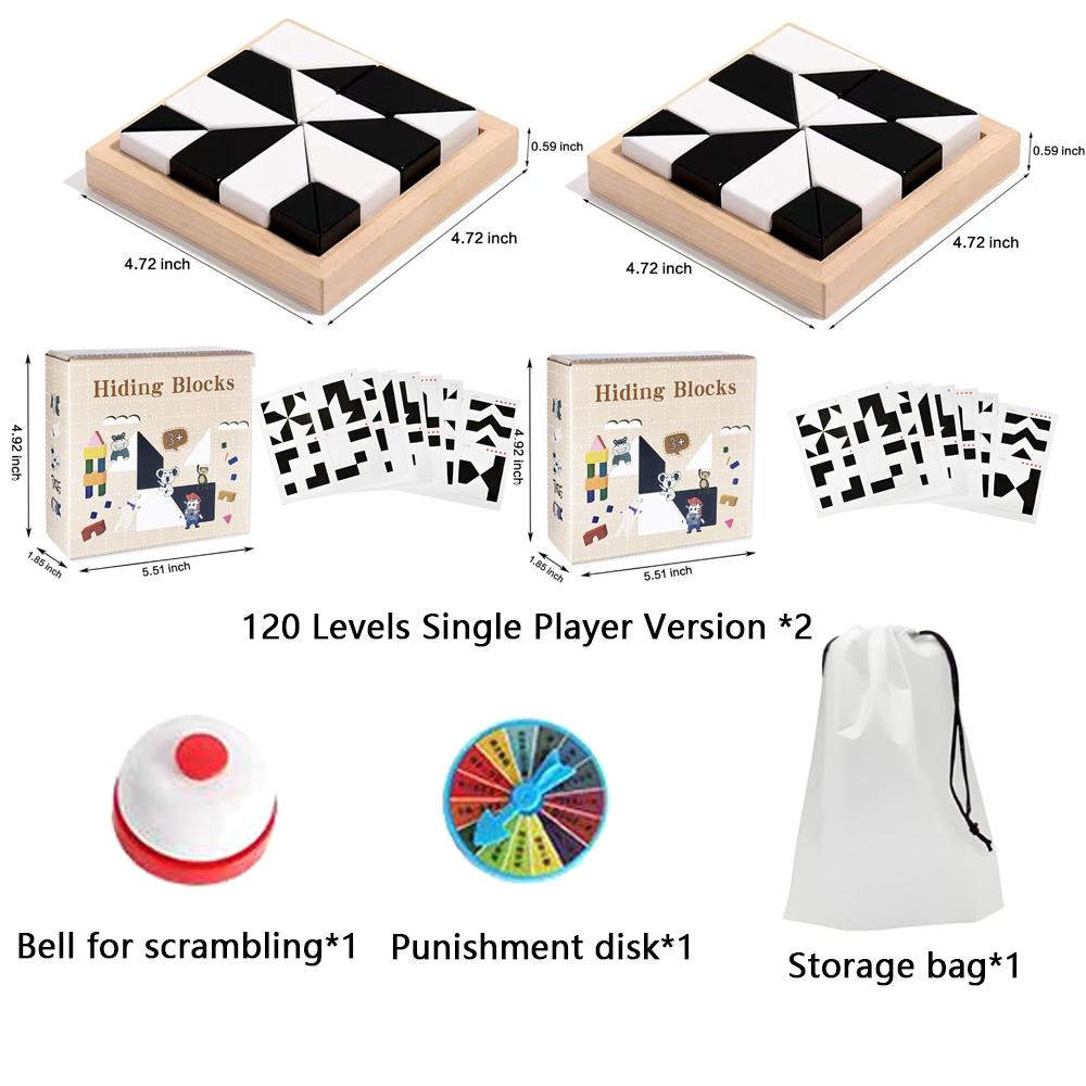 120 Level Block Cube Puzzle mit Aufbewahrung Verstecktes Geometrisches Formmuster 3D Denk-Training Montessori-Pädagogik Kinderspielzeug