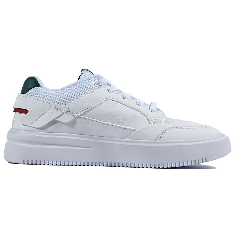 Li-Ning Comfortable Simple Non-Slip Wear-Resistant Low-Top Skate Shoes Men Sneakers White Blue AGCQ243-1
