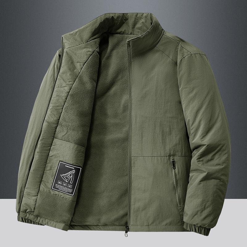 Men's Korean Style Casual Outdoor Sports Jacket - Velvet Thickened Coat, Model 8919.