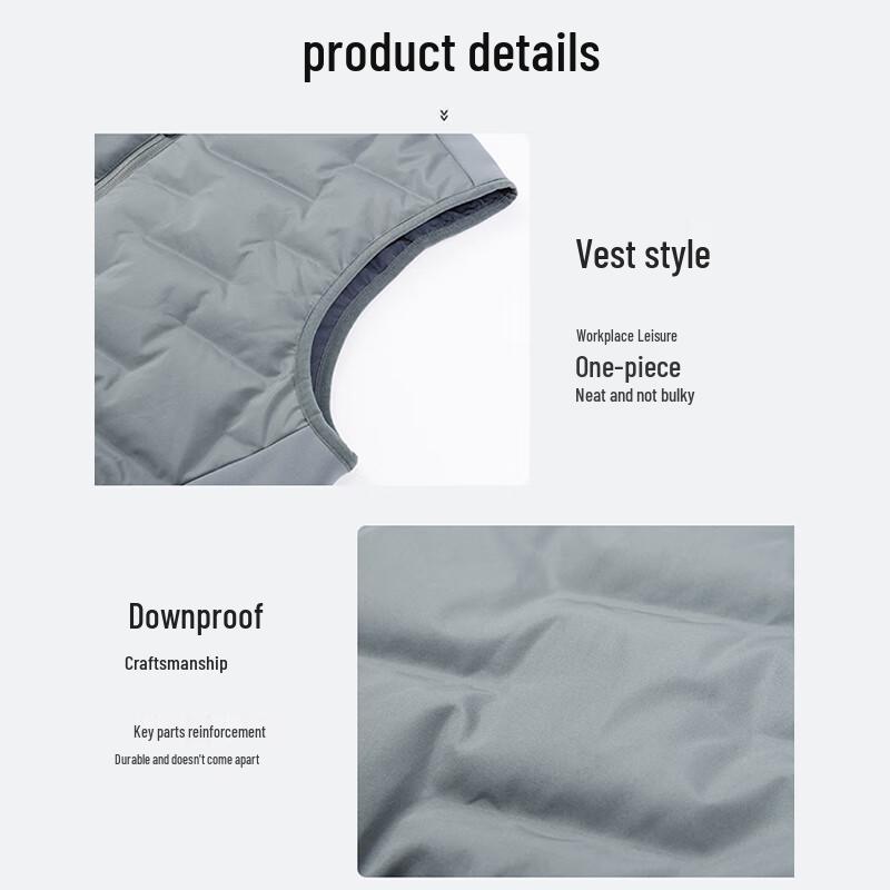 ROMON Men's Lightweight Stand-Collar Down Vest