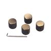 4Pcs Guitar Volume Control Knobs Top Knobs Hat Set with Wrench Metal Guitar Part