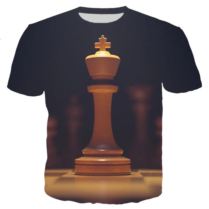 New Design Chess Graphics T-shirt Summer Leisure Fashion Men T-Shirts 3D Print Hip