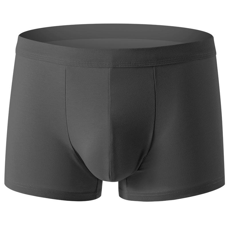 Men's Large Size Combed Cotton Mid-Waist Boxer Briefs - Comfortable, Loose, and Breathable