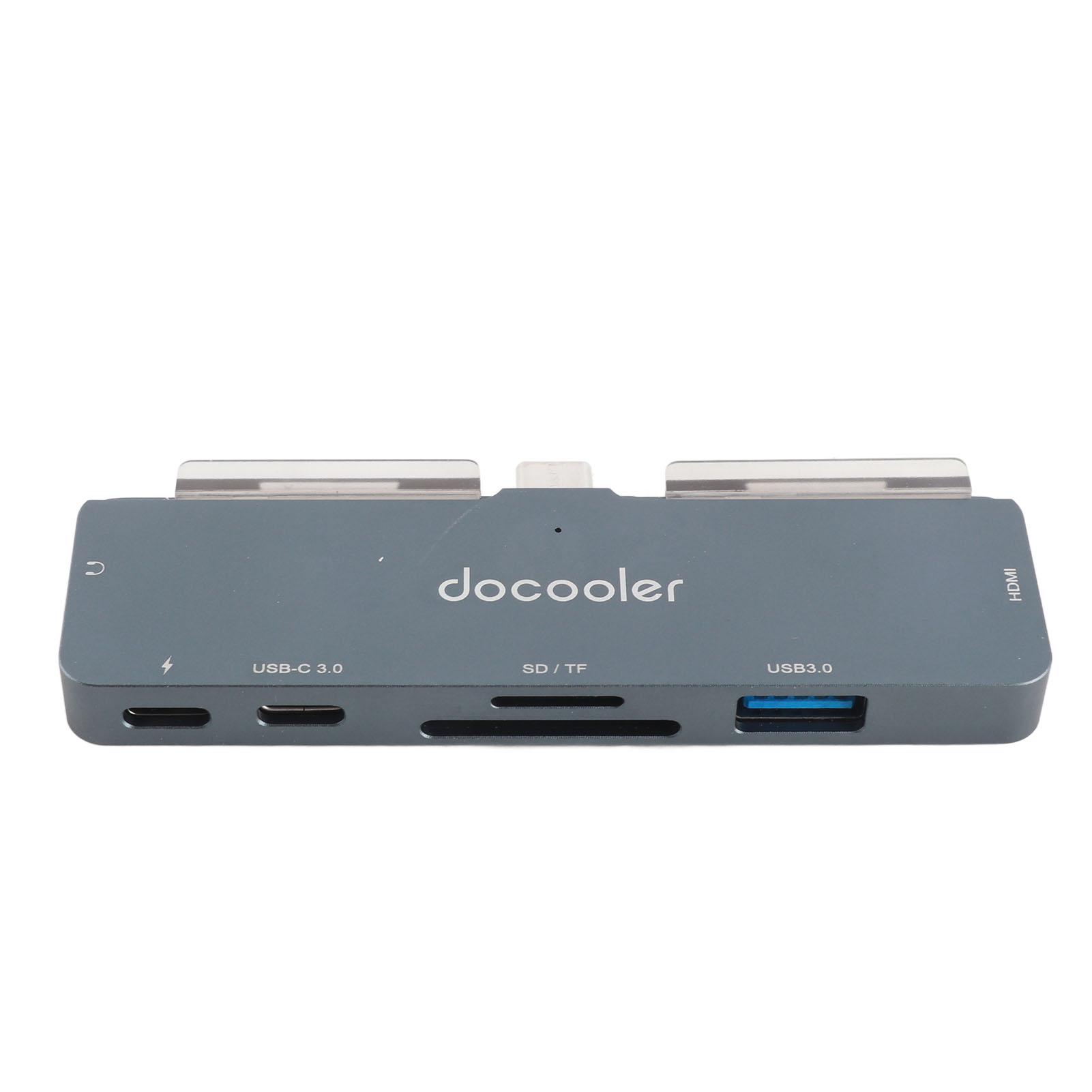 

Docooler 7 in 1 Type C Hub with USB3.0 Audio HD Port TF SD Card Slots Compatible with IPad Pro Type C Phone Tablet серый