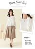 100% Cashmere Round Neck Knitted Sweater for Women
