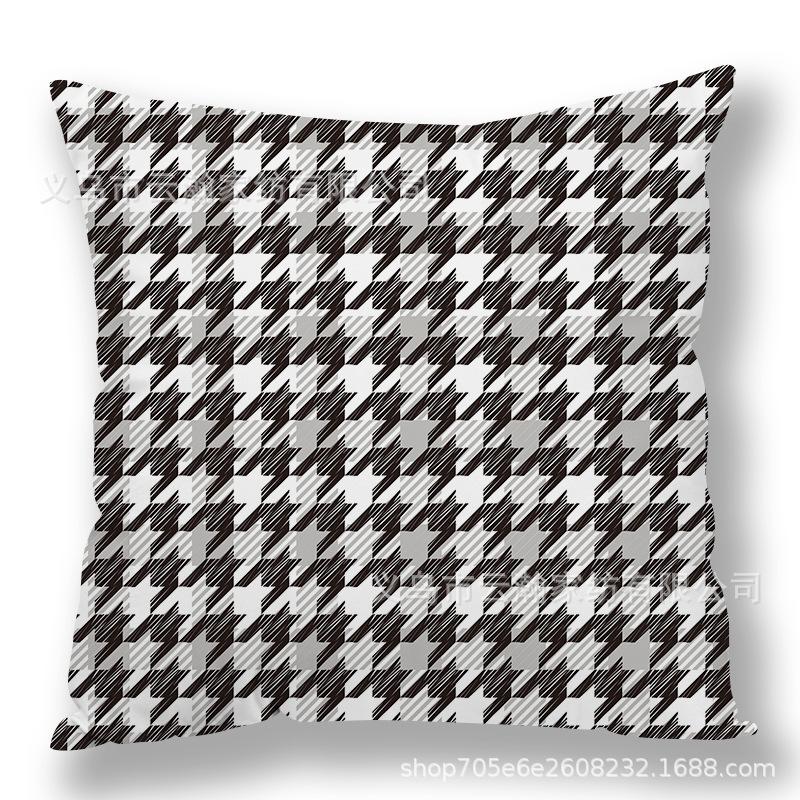 Abstract Houndstooth Geometric Pillow Cover Design Pillow Waist Premium Durable Quality Useful Practical Reliable