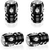 Tire Valve Caps, Bling Valve Stem Caps with Sparkly Rhinestones, Tire Caps 4 Pack for Cars SUVs Trucks Motorcycles Bikes, Anti-Fading Coating,