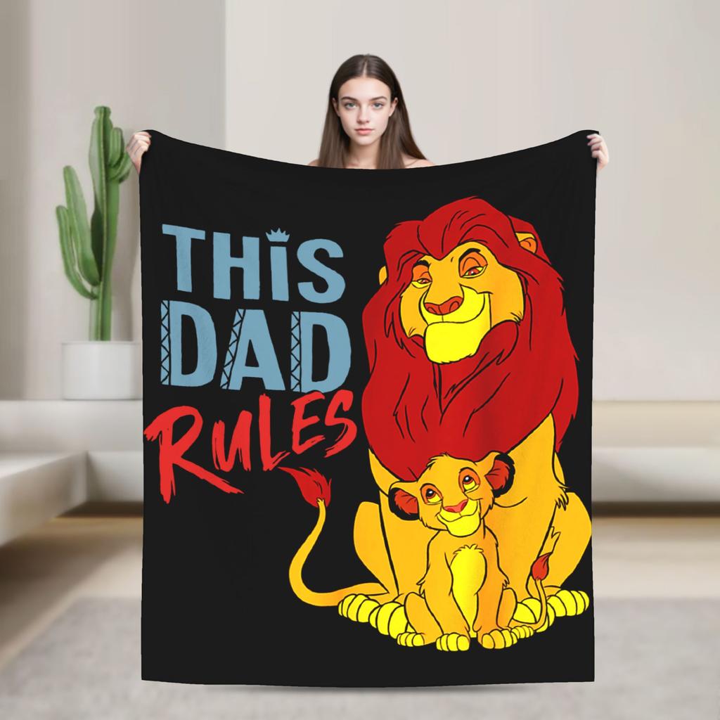 Lion King Simba Friends Blanket Wool Awesome Breathable Throw Blankets for Chair Covering Sofa Winter