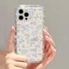 Silicone Transparent Phone Case For iPhone 11 16 13 15 Pro Max 14 12 XS X XR 7 8 Plus SE 16promax Shockproof Flower Funda Cover