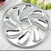 8 Slots Large Plate Durable Oyster Plate Elegant Serving Tray Stainless Steel Material Suitable for Home and Restaurants