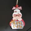 Mrs Claus Pendant Wooden Christmas Tree Hanging Ornament Reusable Baking Christmas Grandma Festive Decor for Home Xmas Party