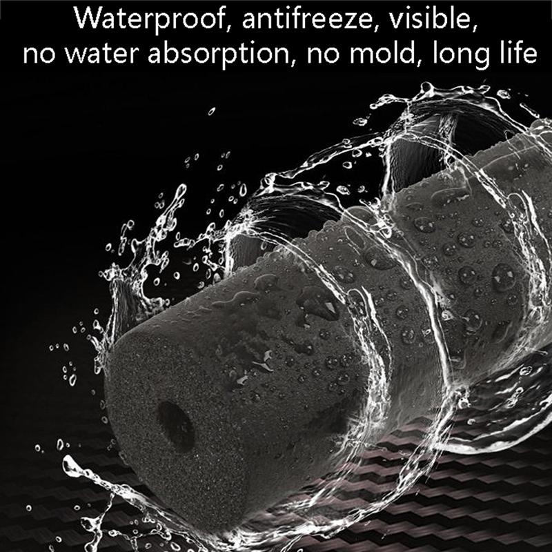 1.8M Sponge Rubber Pipe Black Waterproof Pipeline Holder Thermal Insulation Tubular Protective Sleeve For Air Conditioning