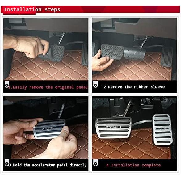 Tesla Model Y Accessories Anti-Slip Auto No Drilling Foot Pedal Brake and Gas Pedal Pad Fit for Tesla Model 3 Model Y 2017-2021 Accelerator Pedal