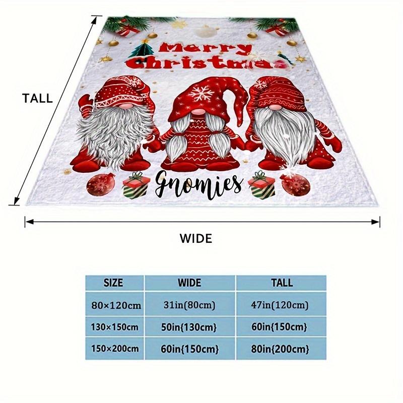 Christmas Santa Blanket - Festive Flannel Throw for Sofa/Bed, Soft Holiday Gift with Cozy Xmas Decor for Family & Friends