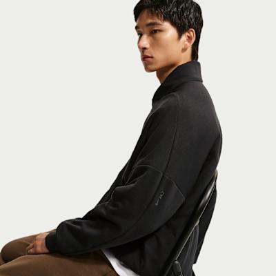 Nike Jackets Men's Black Baseball Collar Moderate