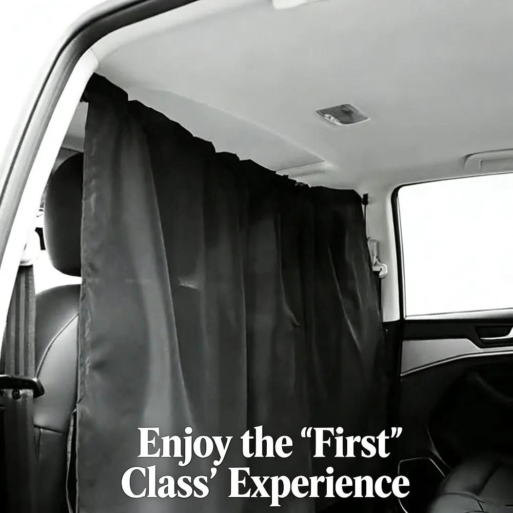 Car Sun Shade Curtain Rear Window Curtain Privacy Partition for Business Vehicles with UV Blocking and Heat Insulation