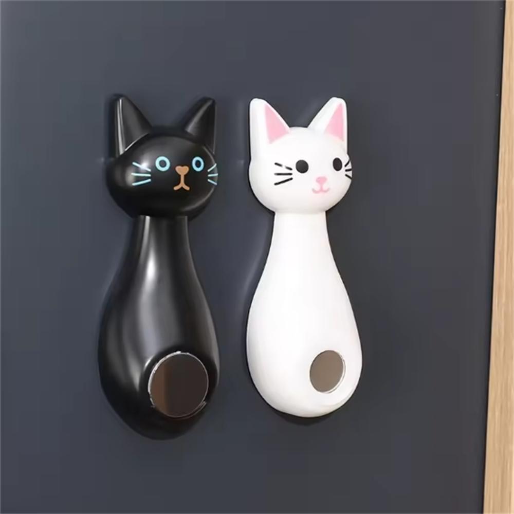Creative Cat Magnetic Suction Hook With Strong Adhesive For Storing Air Conditioning Remote Controls And Fixing Routers