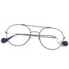 Pristine MONCLER Glasses Double Bridge Boston Shape with Logo Metal Silver Mens ML 5046 Used