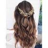 Gorais Crystal Bride Wedding Hair Combs Gold Leaf Bridal Hair Pieces Pearl Hair Accessories for Women and Girls (A-Gold) (A-Gold)
