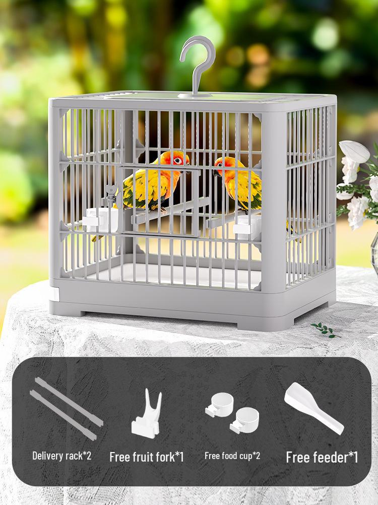 

Большая дышащая клетка для попугаев: Просторная наружная/внутренняя вилла для птиц с переносным дизайном Bird Cage