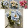 Bukett med sidenblommor 6 Huvud Pion Bröllop Heminredning Med Realistisk Design För Fotografering