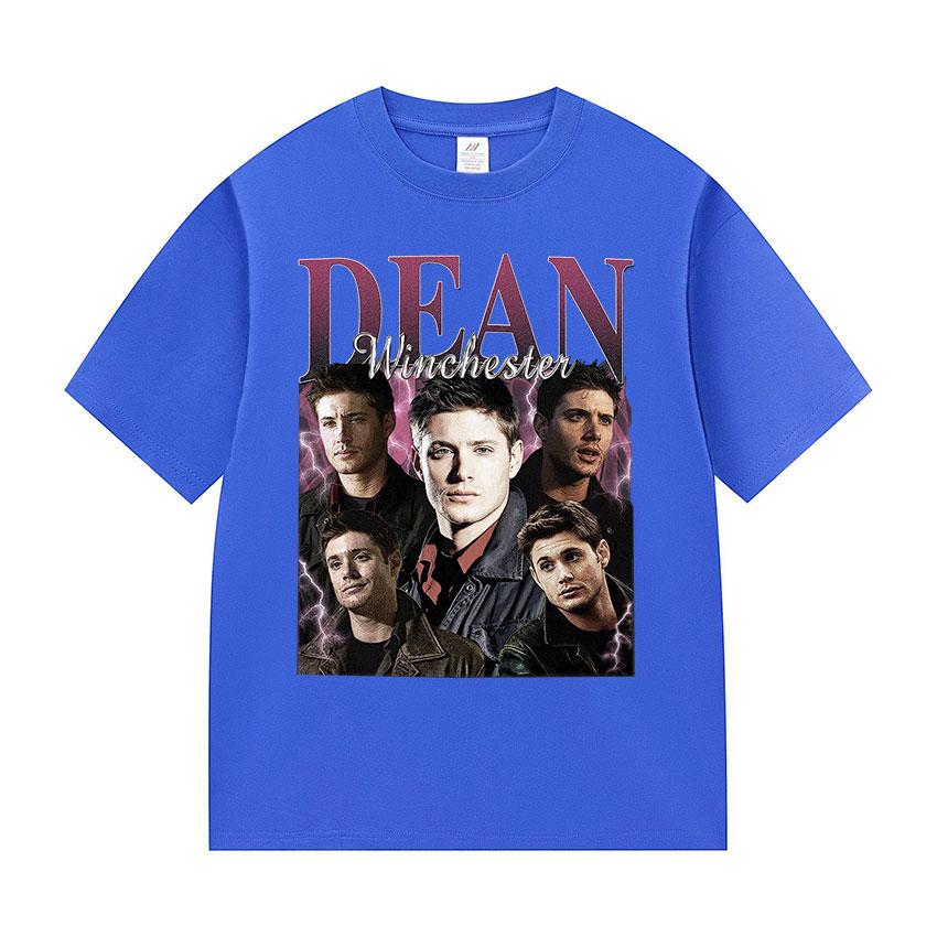 Vintage Dean Winchester Actor Graphic T Shirt Unisexs Fashion High Quality Clothing Tshirts Unisex 100 Cotton Oversized TShirt