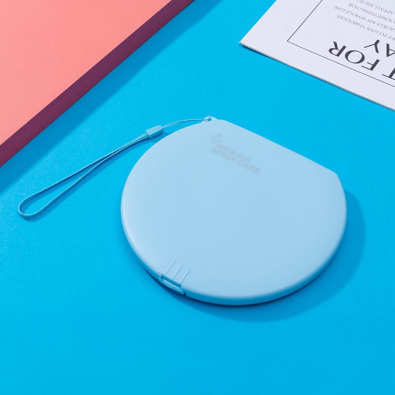 Round Save masks Box PP Mask holder box Disposable Mask Storage Box Medicine Box student Dustproof Case Safe Pollution-Free
