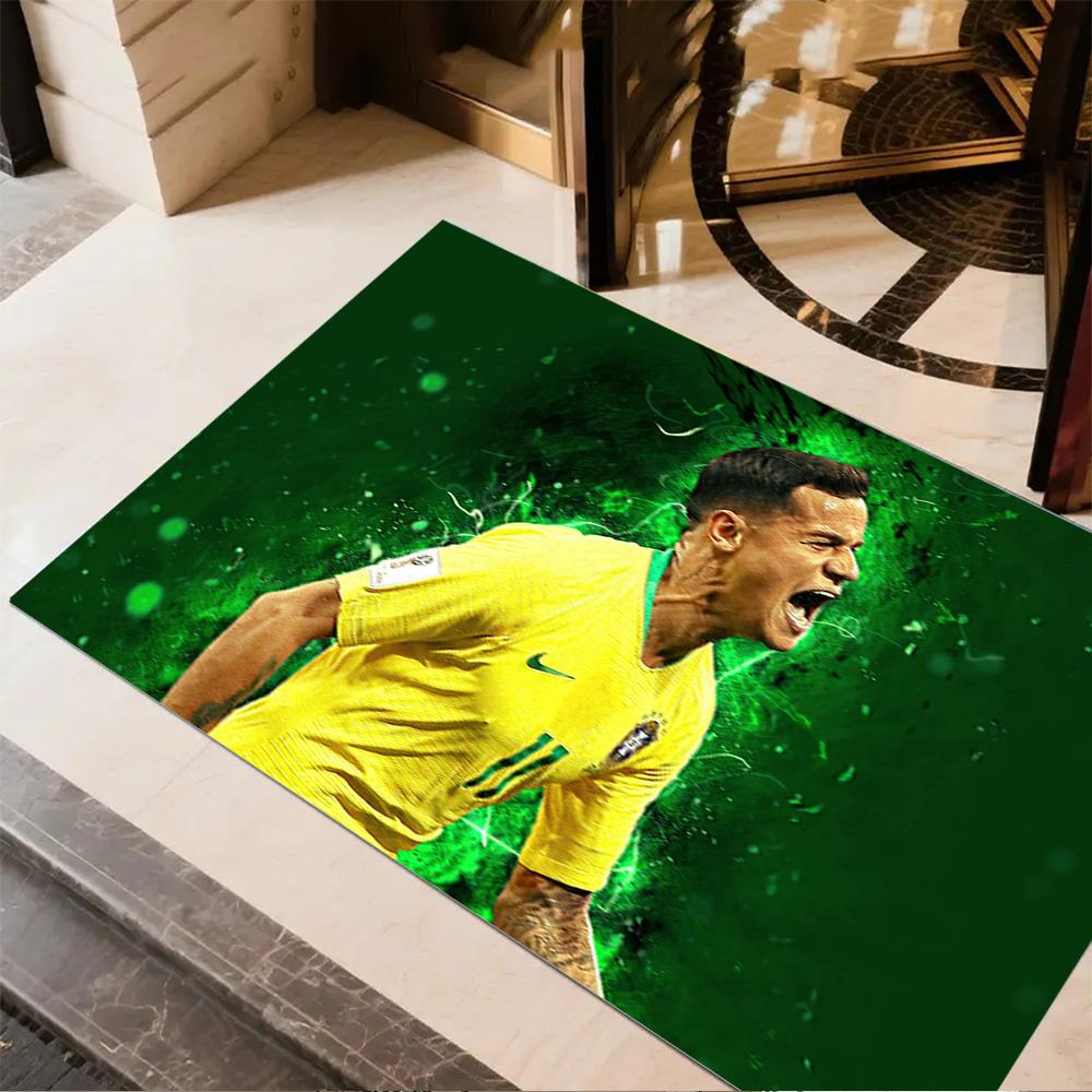 Brazilian Football Star Area Rug Design for Bedrooms Dining Room Dormitory Foyer Antislip Carpet Office home decor