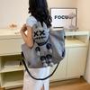 Travel Bag Large Capacity Mesh Fashion Doll Shoulder Bag Personality Hot Girl Casual Crossbody Bag Women's Tote Large Bag