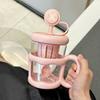 New Water Cup Stirring Plastic Cup Office Tea Separation Coffee Cup High Temperature Resistant with Straw Brewing Flower Tea Cup