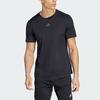 Adidas Hiit Training Tee With Solid Color Logo Quick-Dry Sports Fitness Short Sleeve Men Tops Black IM1112