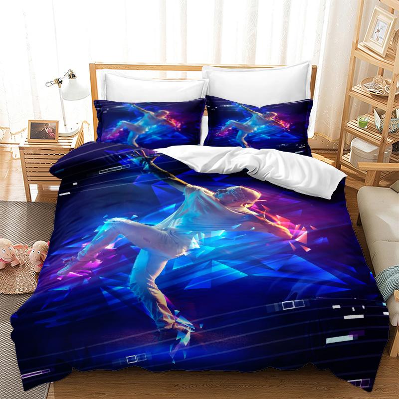 Home Bedding Dynamic Hip-hop Quilt Cover Queen King Full-size Twin Bed Boy Hip-hop Printing Adult Children's Quilt Cover and Pillow Cover Bedding