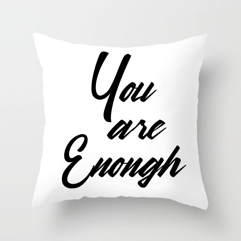 New Pink Geometric Letter Pillowcase Home Decorative Cushion Cover