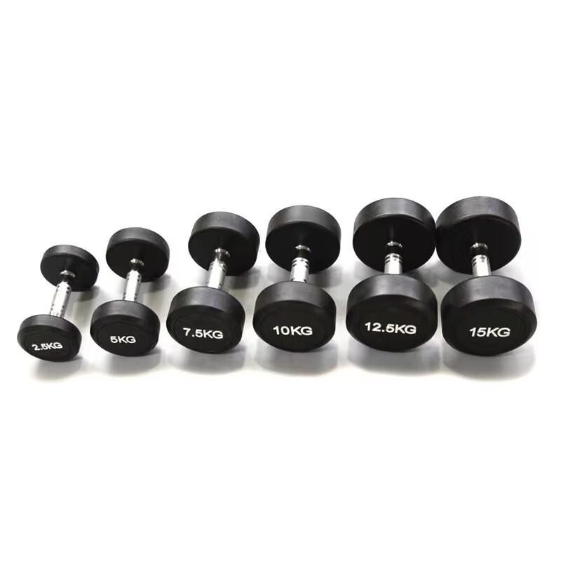 Yuejihuu Round Head Rubber Coated Dumbbell