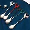 Ice Cream Scoop Food Grade 304 rustfritt stål Christmas Elg Dessert Kaffeskje