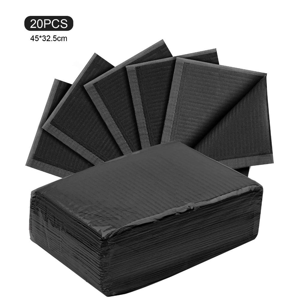 

Durable Table Towels Mat Disposable Nail Clean Pads Nail Art Table Towels for Salon and Home Use чёрный
