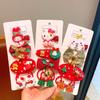 Festive Kuromi Hair Accessories Set: Red Christmas Hair Clips & Ties for Women & Children