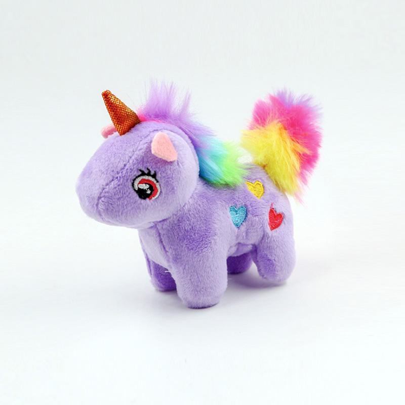 10cm Niedlicher Plüschschlüsselanhänger Einhorn Stofftier Anhänger Cartoon Tier Einhorn Plüschtiere Geschenke