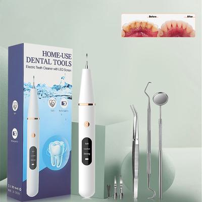 Scaler per tartaro dentale ad ultrasuoni per denti Rimozione elettrica del tartaro Rimozione delle macchie di placca Rimozione di calcoli dentali con LED