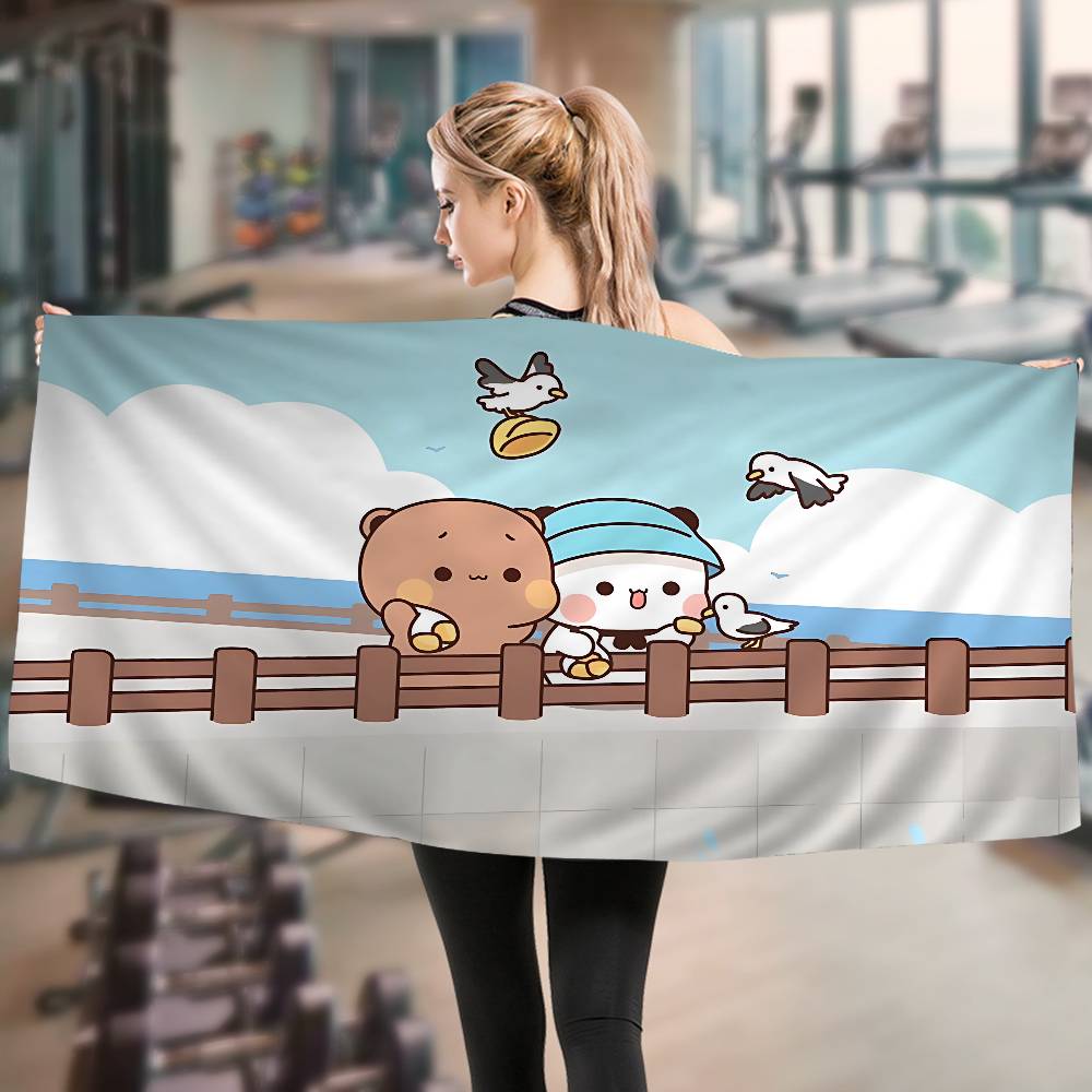 1 Stück Bubu Und Dudu Niedliches Cartoon Anime Strand Schwimmtuch Weiches Saugfähiges Waschlappen Kindergeschenke Für Kinder Reise Camping Fitnessstudio