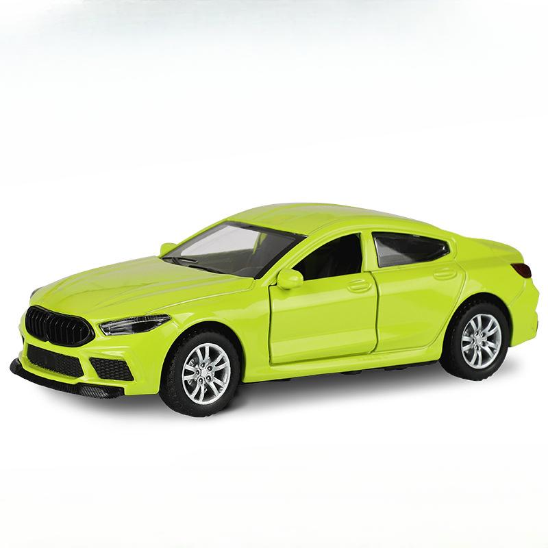 

1/32 BMW M8 модель автомобиля игрушка с 2 дверями открывающиеся музыка свет инерционный механизм полицейские машины литые игрушки из сплава коллекция для детей подарки серый