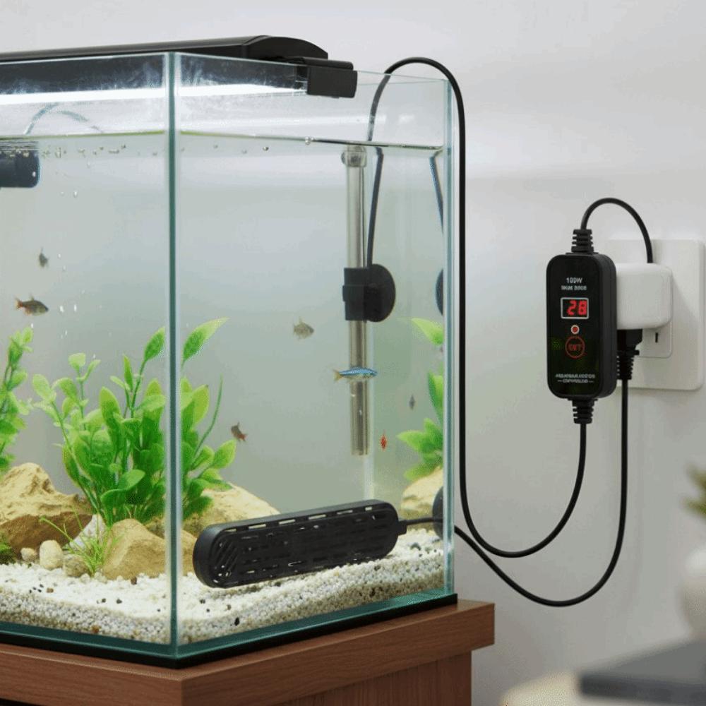 15-34°C Fish Tank Heating Rod LCD Display Mini Aquarium Heater  for Turtle Fishes