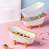 Kreatives Design Badewannenform Snack-Salatschalen Keramik-Dessertschale Moderne nordische Keramik-Obstschale