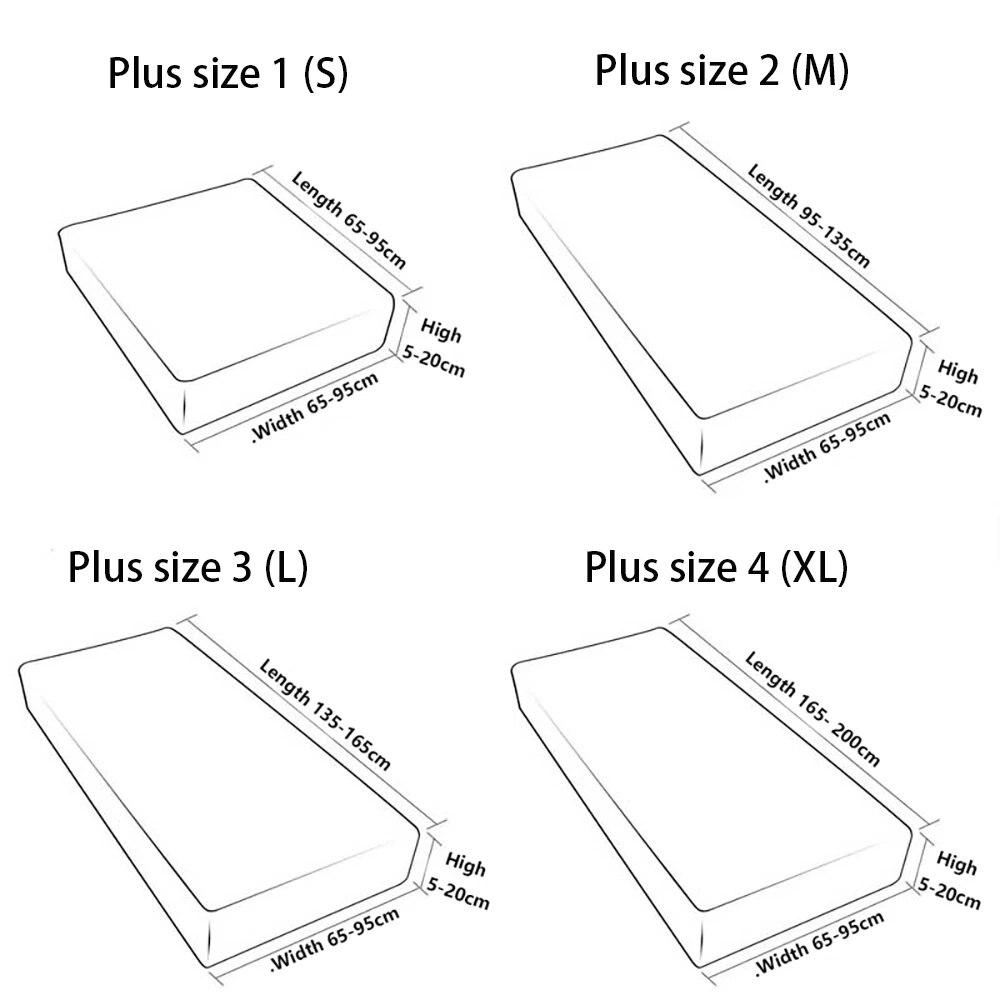 1/2/3/4 Seat Jacquard Sofa Seat Cushion Cover Chair Cover Stretch Washable Removable Slipcover Polar Fleece Sofa Protector 1PCS