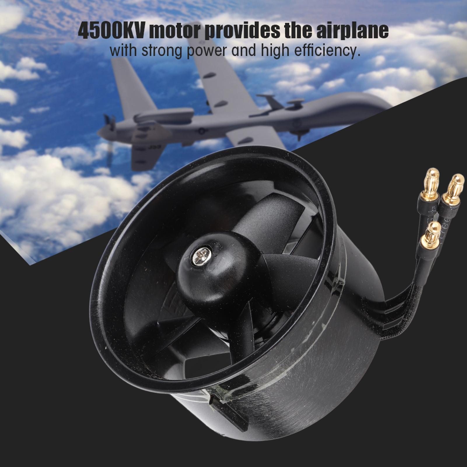 

64mm Duct Fan 5 Blades with QF2611 4500KV Brushless Motor for RC Airplane Model