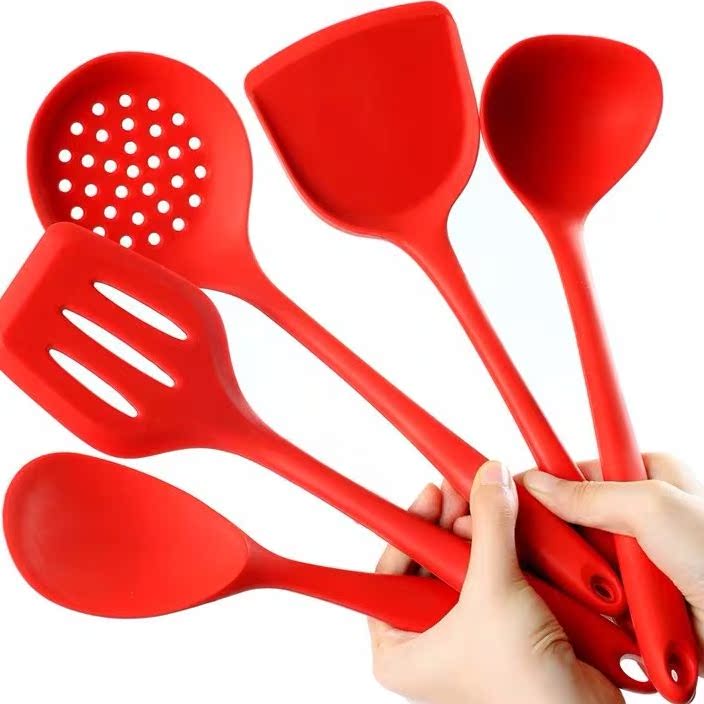 1/9pc Chef-Crafted Silicone Kitchen Set – Nonstick Safe, Heat-Resistant Spatula & Slotted Spoon | Dishwasher Friendly Essentials