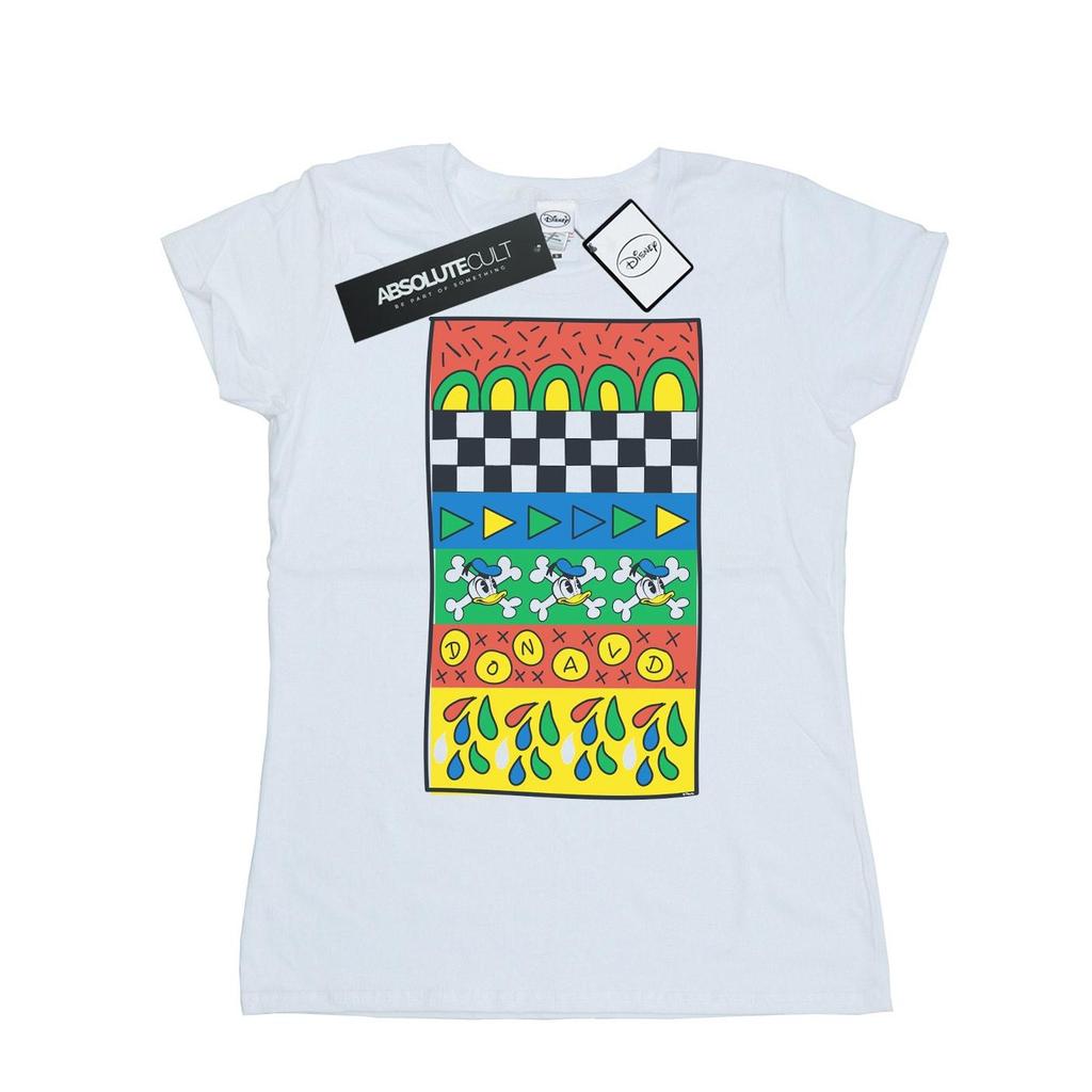 Disney Womens/Ladies Donald Duck Vintage Pattern Cotton T-Shirt
