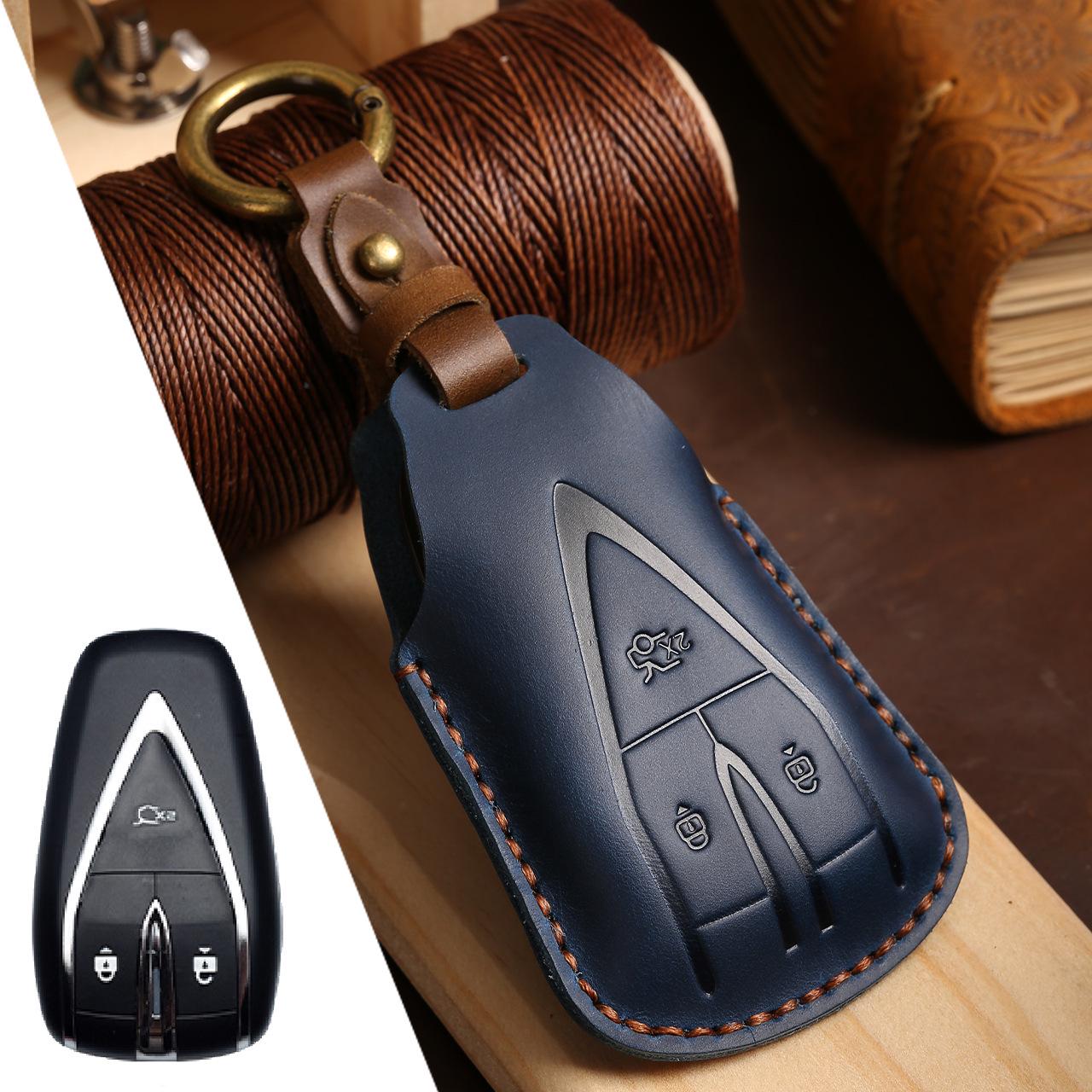 

Защитный чехол для ключа автомобиля из натуральной кожи Changan CS75 Plus, Yidong, Oshan X5, X7