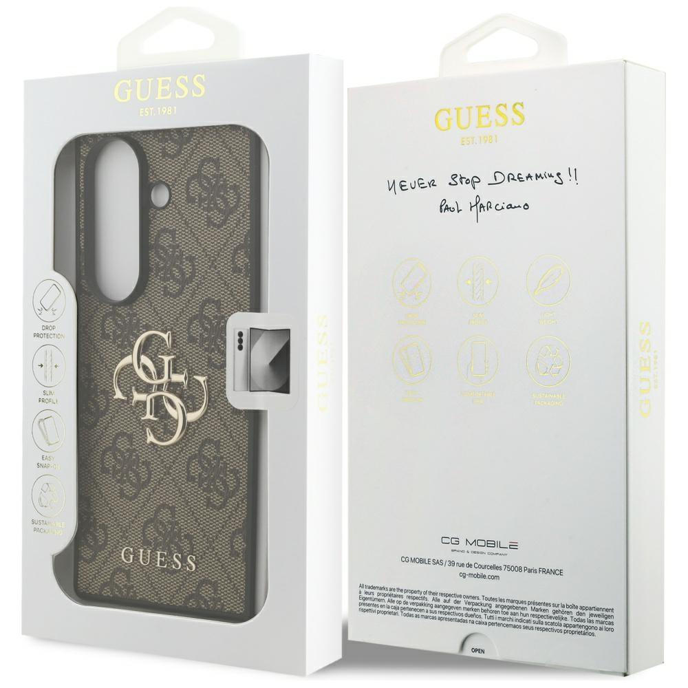 Guess Big 4G Logo Classic Logo Case for Samsung Galaxy Z Fold7 Brown