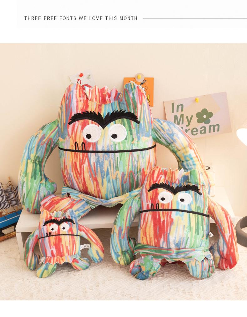 Favorite Toy Unisex Kids Kawaii Colorful Monster Plush Toy Party Decor Kids Baby Appease Pillow Plush Doll Stuffed Toys For Children Birthday Gifts